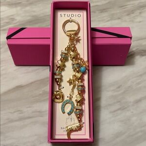Studio Western Cowgirl Themed Key Chain / Bag charm / Jewelry Charm New In Box